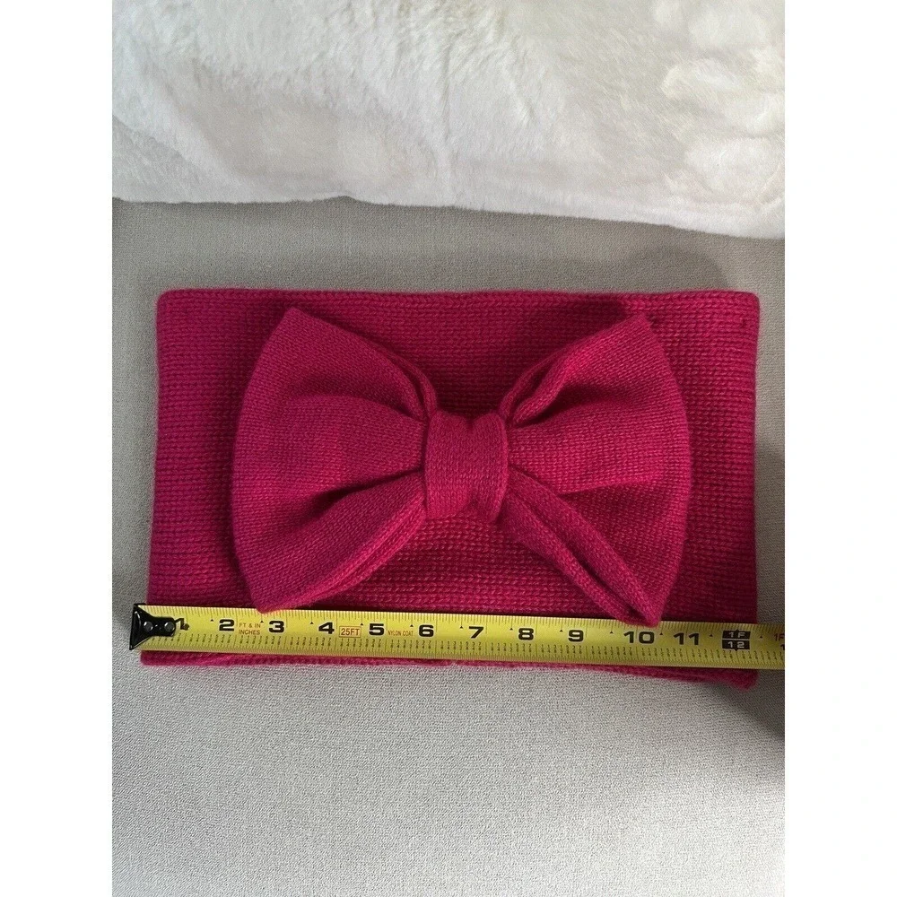 NWT Kate Spade Gathered Bow Neckwarmer Sweetheart Pink Knit